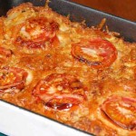 lentil-bake-with tomatoes-in-serving-dish
