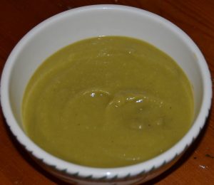 bowl of green soup