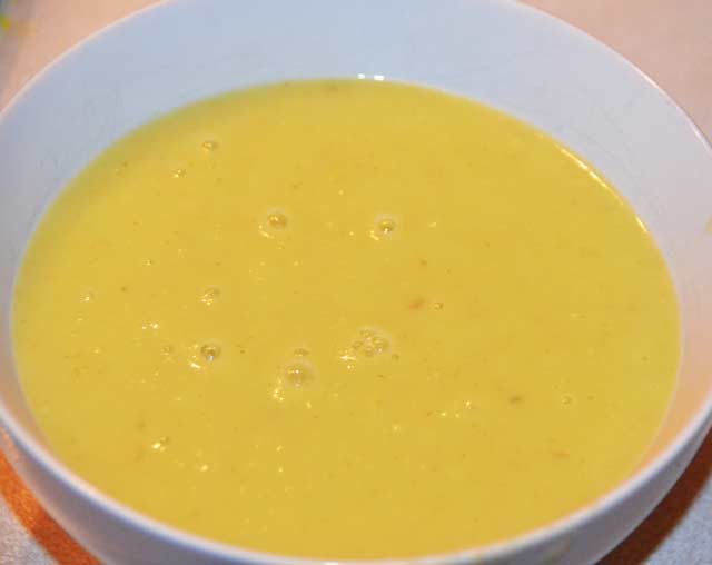 Delicious bowl of celery soup