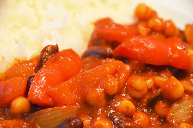 bean curry with rice