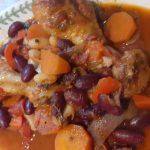 chicken-drum-sticks-and-beans-on-plate