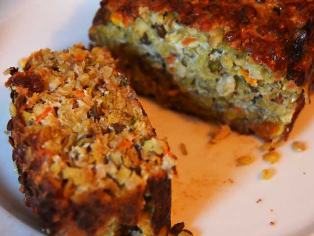 Nut Roast With Lentils - Easy Vegetarian Dinner - Penny's Recipes