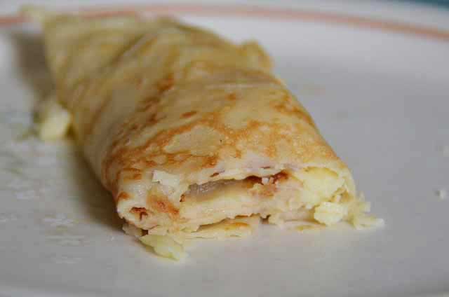 rolled up single pancake