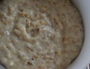 bowl of porridge in a bowl