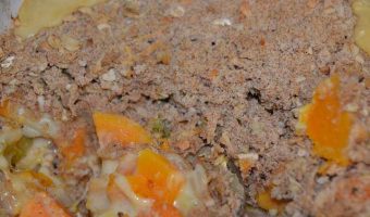 crumble on top with vegetable sunderneath
