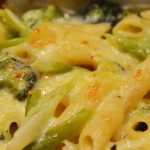 penne pasta bake with cheese and broccoli