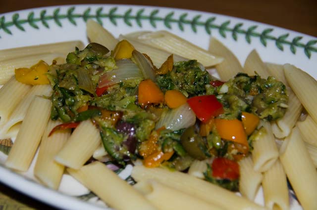 courgette-paste-on-a-bed-of-pasta