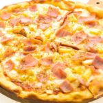 whole ham and pineapple pizza