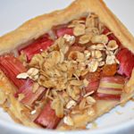 Slice of rhubarb tart