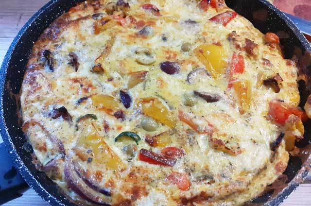 whole-frittata-from oven