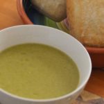 bowl of green soup