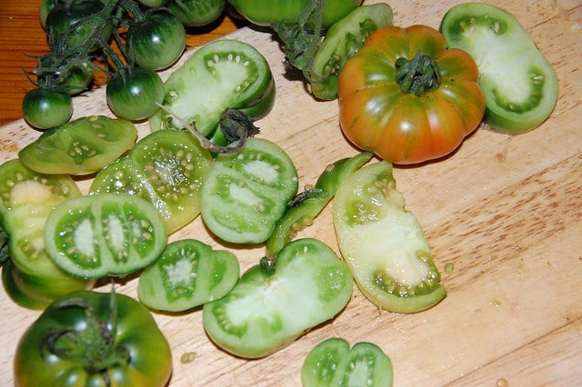 chopped green tomatoes