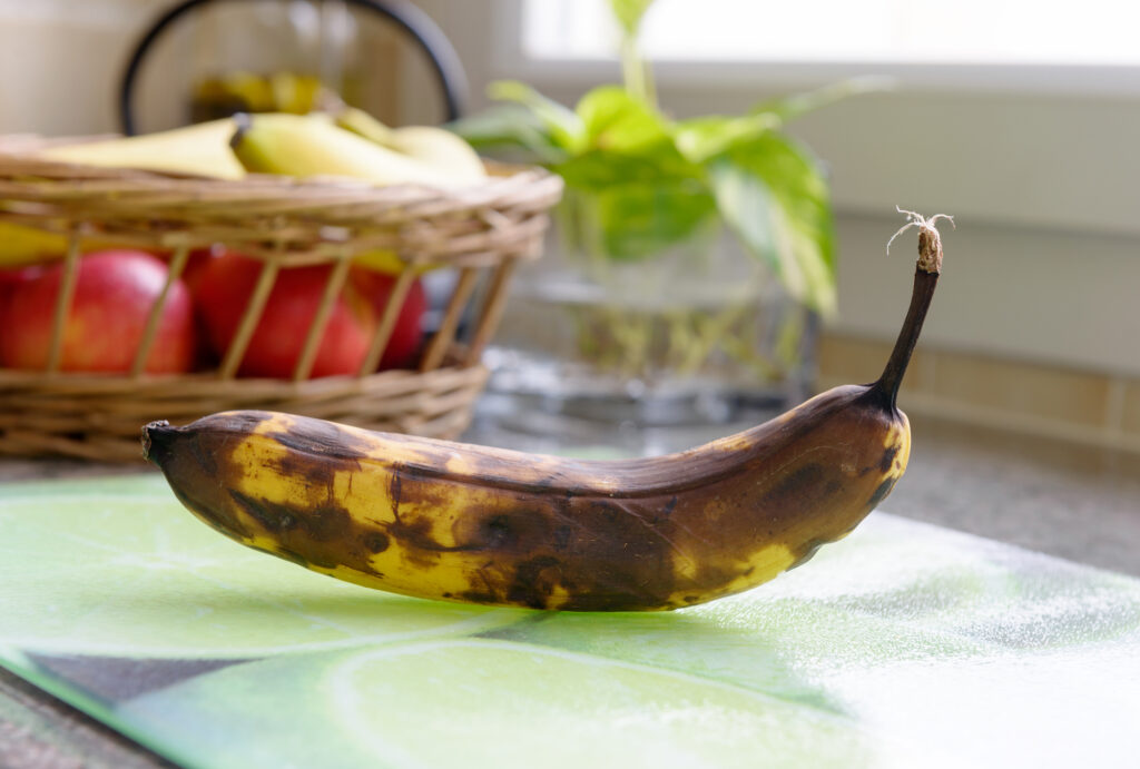 ripe banana on table