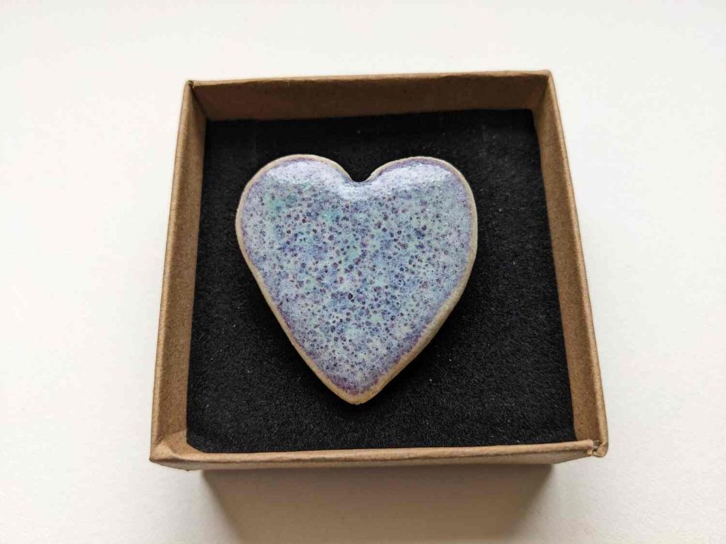 ceramic heart in a box