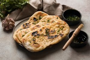 naan bread on a plate